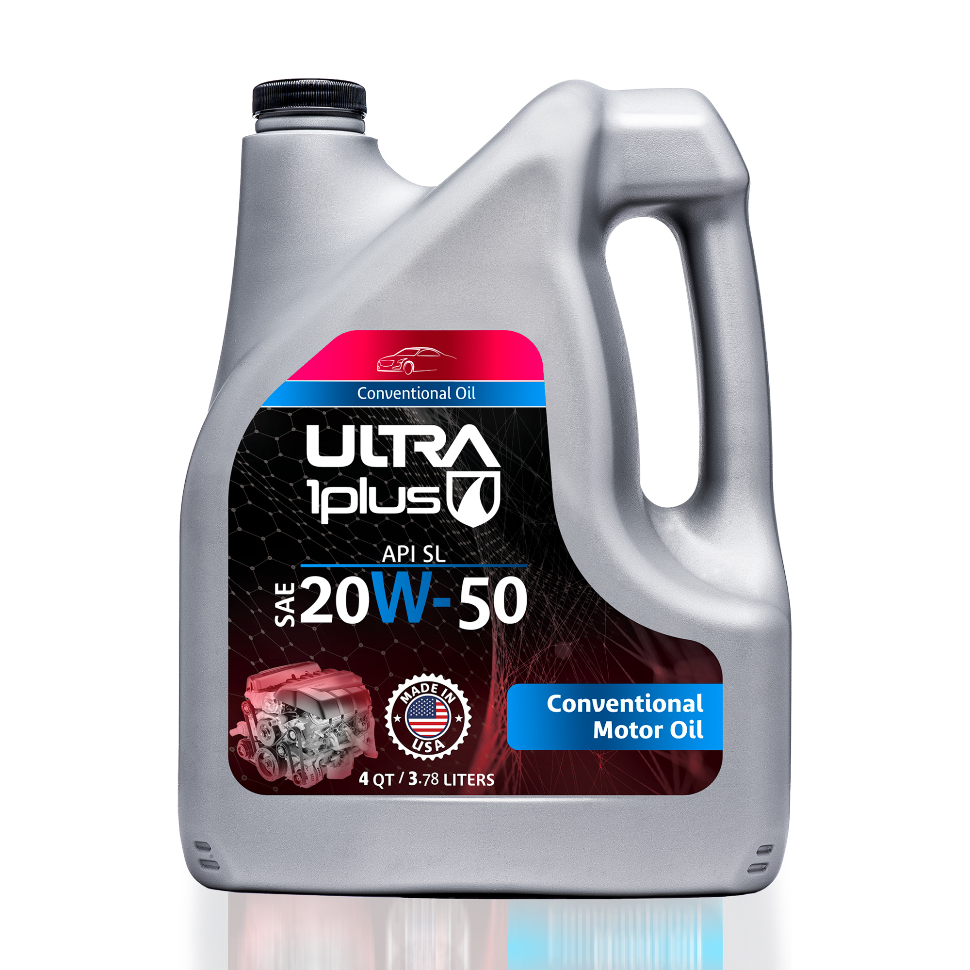 Ultra1Plus Conventional Motor Oil - 20W-50, CI-4/SL, 1 Gal., Model# UL307